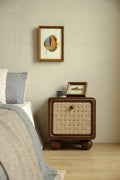 The Woven Walnut Nightstand — Handcrafted Danish Cord Edition
