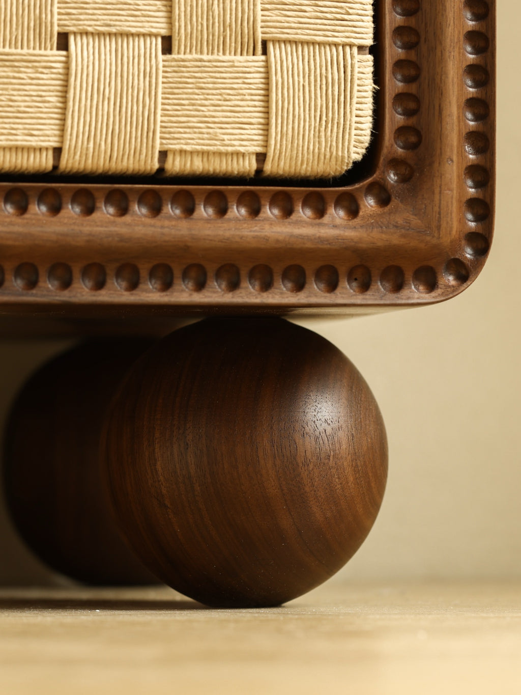 The Woven Walnut Nightstand — Handcrafted Danish Cord Edition