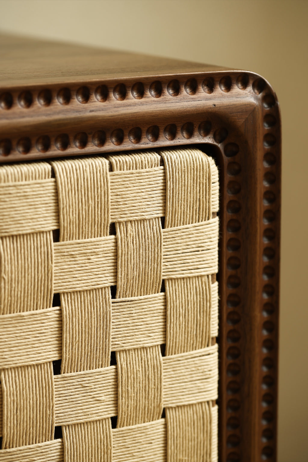 The Woven Walnut Nightstand — Handcrafted Danish Cord Edition