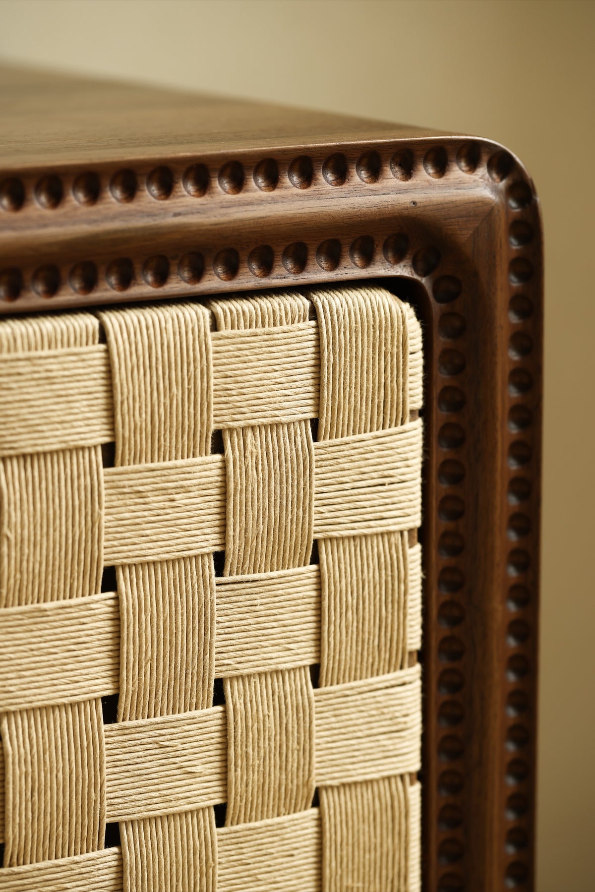 The Woven Walnut Nightstand — Handcrafted Danish Cord Edition