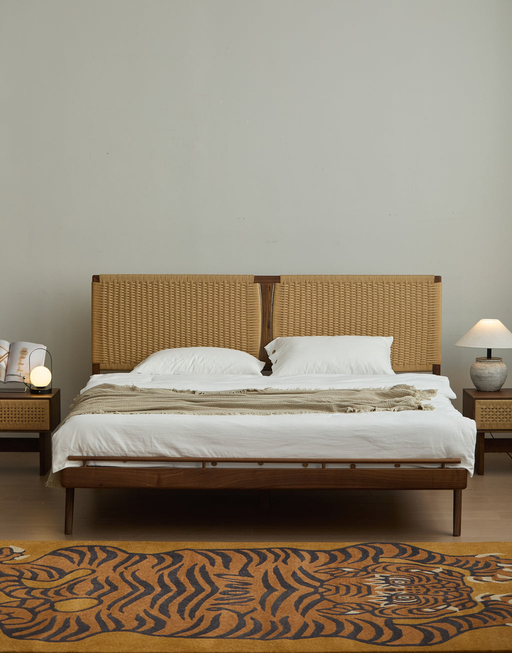 Lyra Woven Bed — North American Black Walnut
